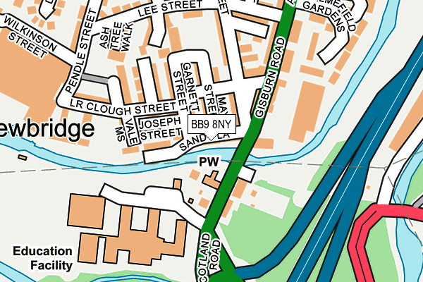BB9 8NY map - OS OpenMap – Local (Ordnance Survey) BB9 8NY map - OS OpenMap – Local (Ordnance Survey)