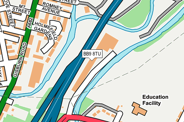 BB9 8TU map - OS OpenMap – Local (Ordnance Survey)