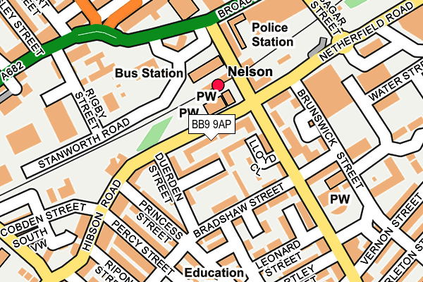 BB9 9AP map - OS OpenMap – Local (Ordnance Survey) BB9 9AP map - OS OpenMap – Local (Ordnance Survey)