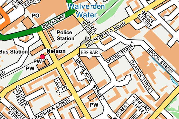 BB9 9AR map - OS OpenMap – Local (Ordnance Survey) BB9 9AR map - OS OpenMap – Local (Ordnance Survey)