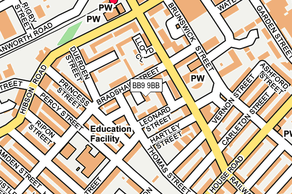 BB9 9BB map - OS OpenMap – Local (Ordnance Survey) BB9 9BB map - OS OpenMap – Local (Ordnance Survey)