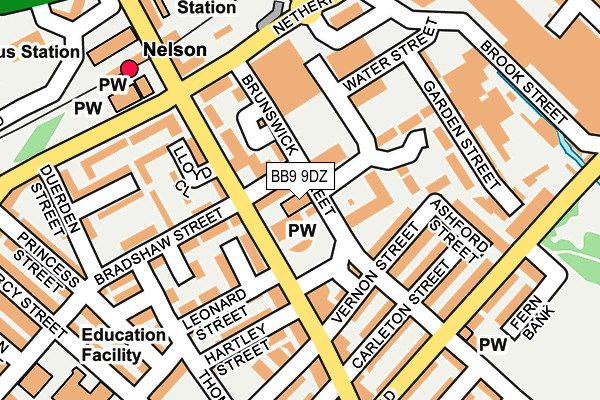 BB9 9DZ map - OS OpenMap – Local (Ordnance Survey) BB9 9DZ map - OS OpenMap – Local (Ordnance Survey)