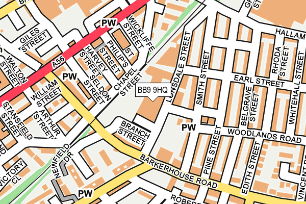 BB9 9HQ map - OS OpenMap – Local (Ordnance Survey) BB9 9HQ map - OS OpenMap – Local (Ordnance Survey)