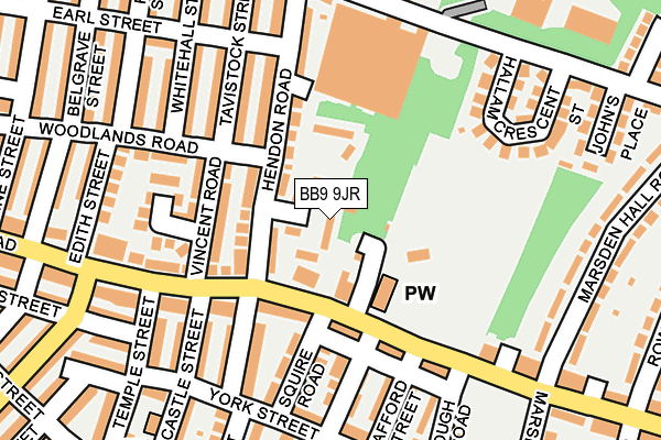 BB9 9JR map - OS OpenMap – Local (Ordnance Survey) BB9 9JR map - OS OpenMap – Local (Ordnance Survey)