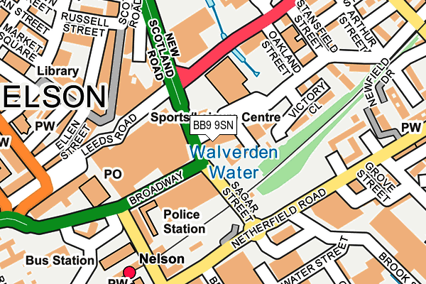 BB9 9SN map - OS OpenMap – Local (Ordnance Survey) BB9 9SN map - OS OpenMap – Local (Ordnance Survey)