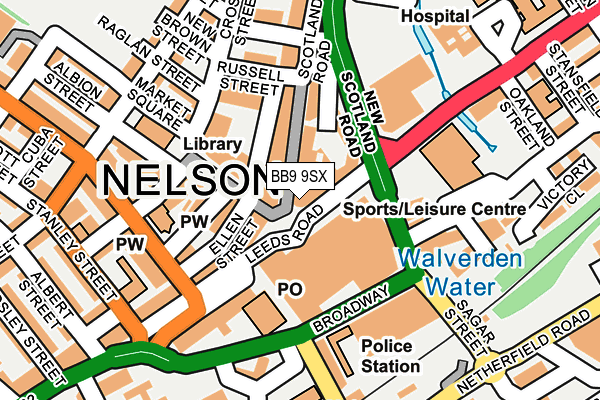 BB9 9SX map - OS OpenMap – Local (Ordnance Survey) BB9 9SX map - OS OpenMap – Local (Ordnance Survey)