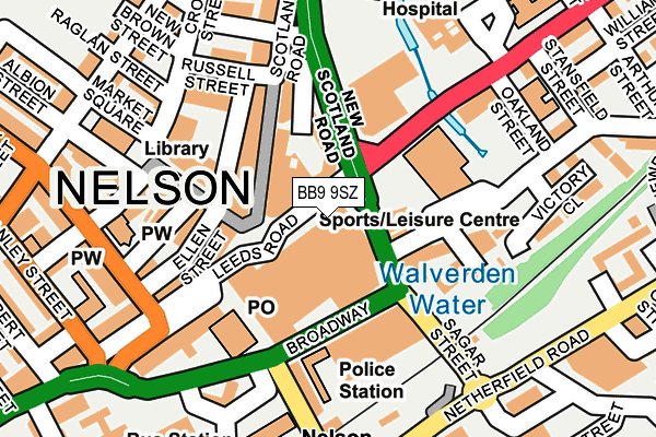 BB9 9SZ map - OS OpenMap – Local (Ordnance Survey) BB9 9SZ map - OS OpenMap – Local (Ordnance Survey)