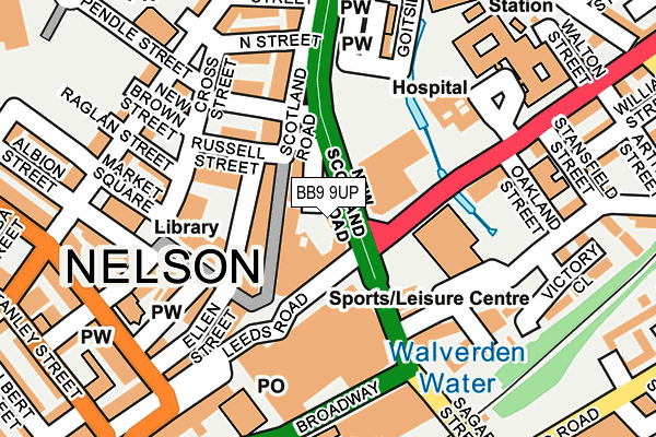 BB9 9UP map - OS OpenMap – Local (Ordnance Survey) BB9 9UP map - OS OpenMap – Local (Ordnance Survey)