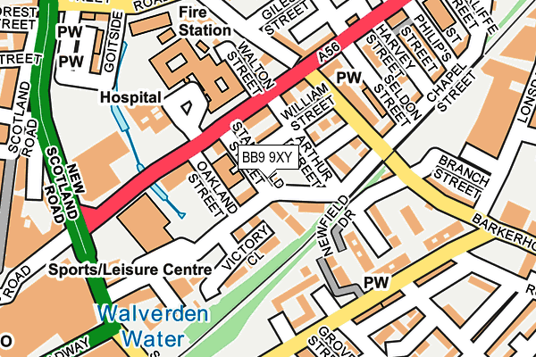 BB9 9XY map - OS OpenMap – Local (Ordnance Survey) BB9 9XY map - OS OpenMap – Local (Ordnance Survey)