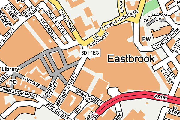 BD1 1EG map - OS OpenMap – Local (Ordnance Survey) BD1 1EG map - OS OpenMap – Local (Ordnance Survey)