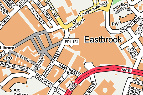 BD1 1EJ map - OS OpenMap – Local (Ordnance Survey) BD1 1EJ map - OS OpenMap – Local (Ordnance Survey)