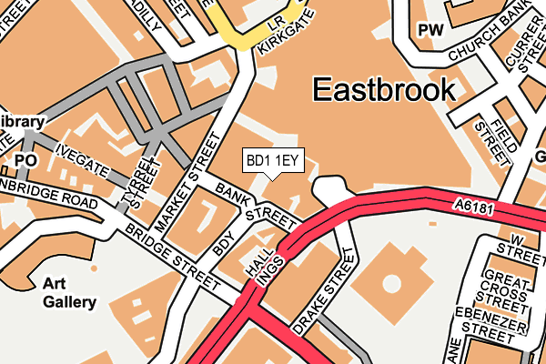 BD1 1EY map - OS OpenMap – Local (Ordnance Survey) BD1 1EY map - OS OpenMap – Local (Ordnance Survey)