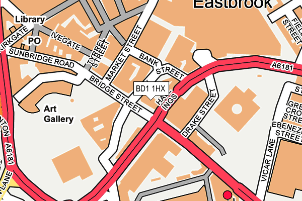 BD1 1HX map - OS OpenMap – Local (Ordnance Survey) BD1 1HX map - OS OpenMap – Local (Ordnance Survey)