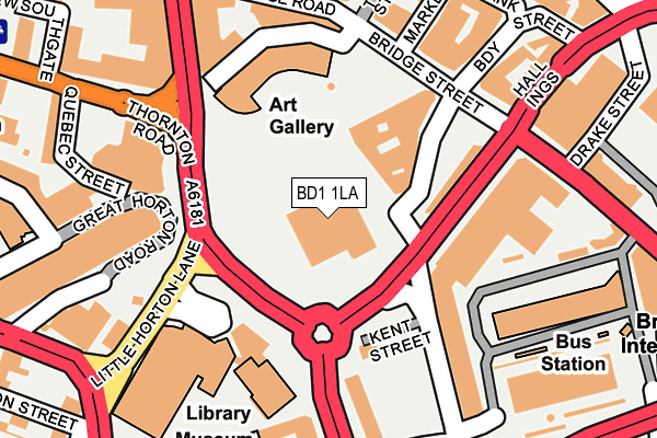 BD1 1LA map - OS OpenMap – Local (Ordnance Survey) BD1 1LA map - OS OpenMap – Local (Ordnance Survey)