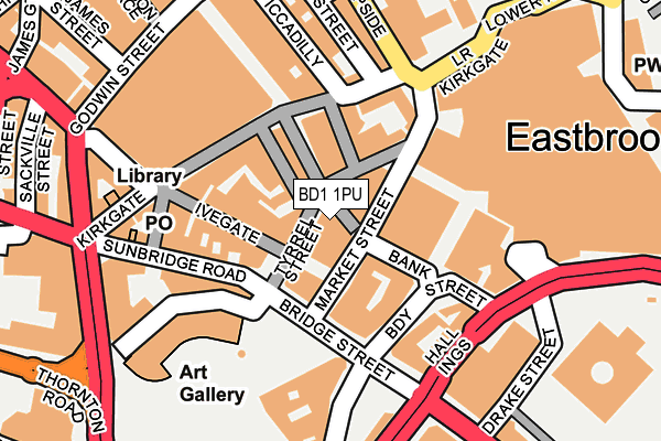 BD1 1PU map - OS OpenMap – Local (Ordnance Survey) BD1 1PU map - OS OpenMap – Local (Ordnance Survey)