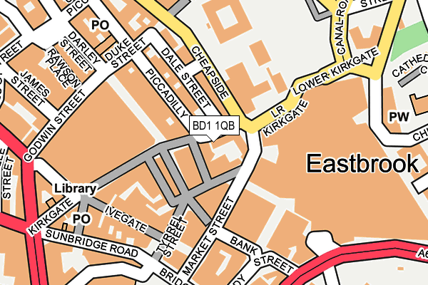 BD1 1QB map - OS OpenMap – Local (Ordnance Survey) BD1 1QB map - OS OpenMap – Local (Ordnance Survey)