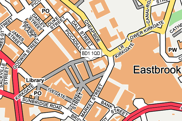 BD1 1QD map - OS OpenMap – Local (Ordnance Survey) BD1 1QD map - OS OpenMap – Local (Ordnance Survey)