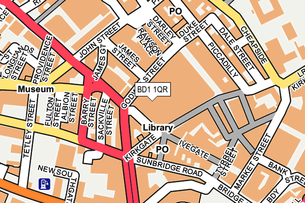 BD1 1QR map - OS OpenMap – Local (Ordnance Survey) BD1 1QR map - OS OpenMap – Local (Ordnance Survey)