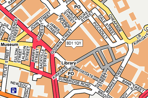 BD1 1QY map - OS OpenMap – Local (Ordnance Survey) BD1 1QY map - OS OpenMap – Local (Ordnance Survey)