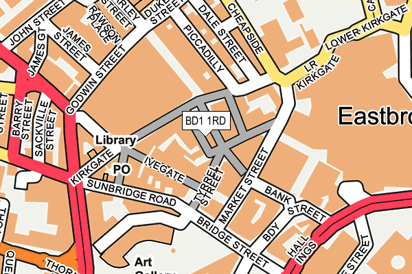 BD1 1RD map - OS OpenMap – Local (Ordnance Survey) BD1 1RD map - OS OpenMap – Local (Ordnance Survey)