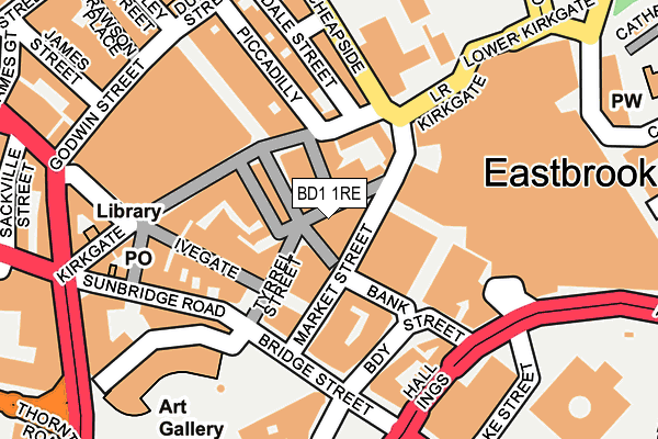 BD1 1RE map - OS OpenMap – Local (Ordnance Survey) BD1 1RE map - OS OpenMap – Local (Ordnance Survey)