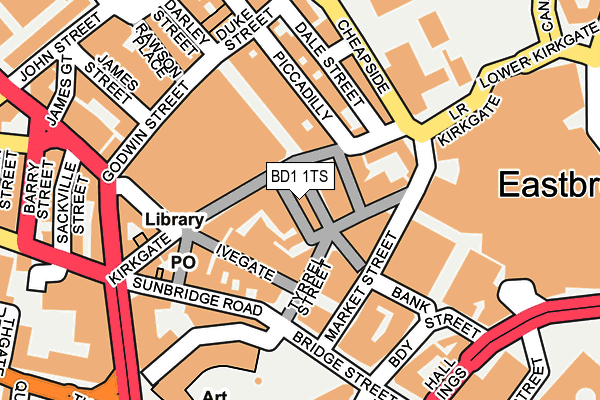 BD1 1TS map - OS OpenMap – Local (Ordnance Survey) BD1 1TS map - OS OpenMap – Local (Ordnance Survey)