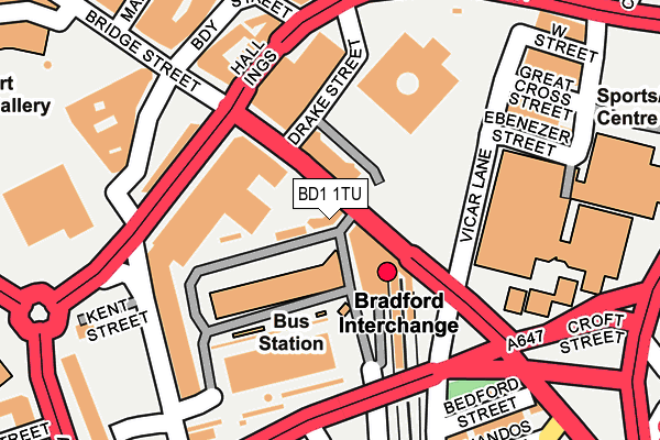 BD1 1TU map - OS OpenMap – Local (Ordnance Survey) BD1 1TU map - OS OpenMap – Local (Ordnance Survey)