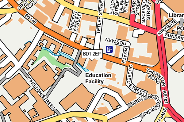 BD1 2EP map - OS OpenMap – Local (Ordnance Survey) BD1 2EP map - OS OpenMap – Local (Ordnance Survey)