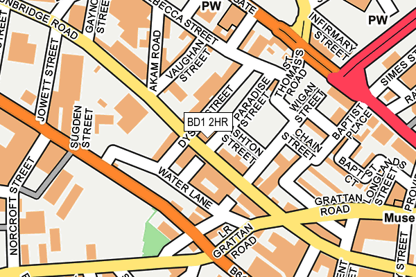 BD1 2HR map - OS OpenMap – Local (Ordnance Survey) BD1 2HR map - OS OpenMap – Local (Ordnance Survey)