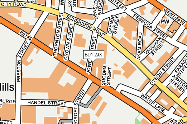 BD1 2JX map - OS OpenMap – Local (Ordnance Survey) BD1 2JX map - OS OpenMap – Local (Ordnance Survey)