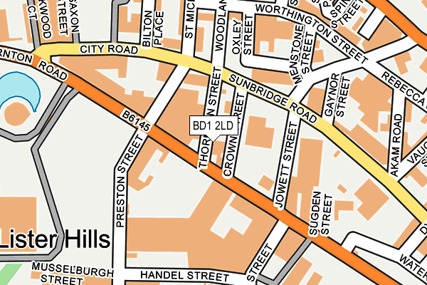 BD1 2LD map - OS OpenMap – Local (Ordnance Survey) BD1 2LD map - OS OpenMap – Local (Ordnance Survey)
