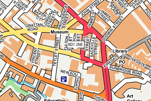 BD1 2NE map - OS OpenMap – Local (Ordnance Survey) BD1 2NE map - OS OpenMap – Local (Ordnance Survey)
