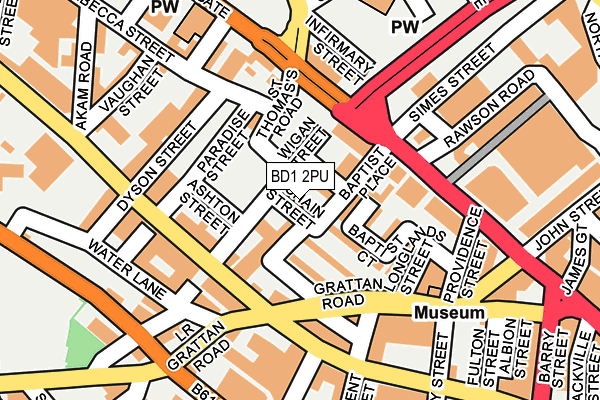 BD1 2PU map - OS OpenMap – Local (Ordnance Survey) BD1 2PU map - OS OpenMap – Local (Ordnance Survey)