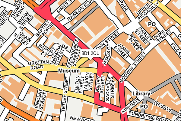 BD1 2QU map - OS OpenMap – Local (Ordnance Survey) BD1 2QU map - OS OpenMap – Local (Ordnance Survey)