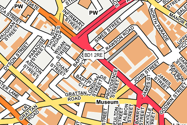 BD1 2RE map - OS OpenMap – Local (Ordnance Survey) BD1 2RE map - OS OpenMap – Local (Ordnance Survey)