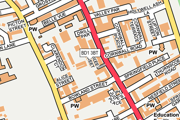 BD1 3BT map - OS OpenMap – Local (Ordnance Survey) BD1 3BT map - OS OpenMap – Local (Ordnance Survey)
