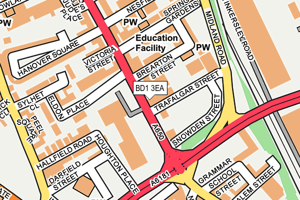 BD1 3EA map - OS OpenMap – Local (Ordnance Survey) BD1 3EA map - OS OpenMap – Local (Ordnance Survey)