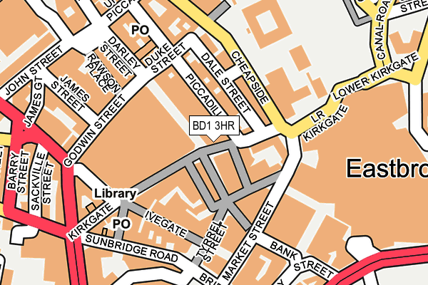 BD1 3HR map - OS OpenMap – Local (Ordnance Survey) BD1 3HR map - OS OpenMap – Local (Ordnance Survey)