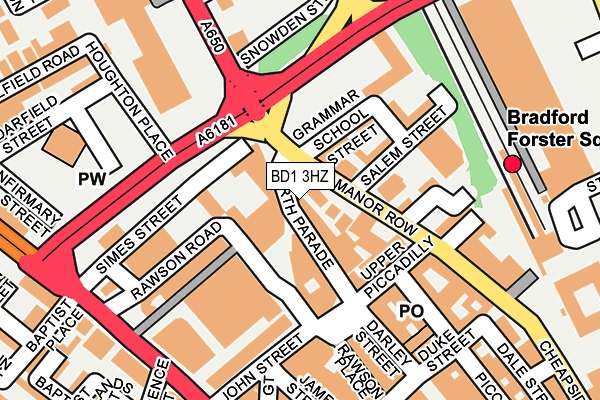 BD1 3HZ map - OS OpenMap – Local (Ordnance Survey) BD1 3HZ map - OS OpenMap – Local (Ordnance Survey)