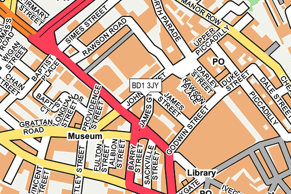 BD1 3JY map - OS OpenMap – Local (Ordnance Survey) BD1 3JY map - OS OpenMap – Local (Ordnance Survey)