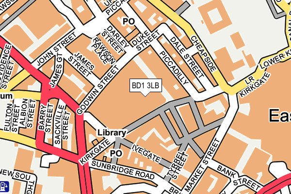 BD1 3LB map - OS OpenMap – Local (Ordnance Survey) BD1 3LB map - OS OpenMap – Local (Ordnance Survey)