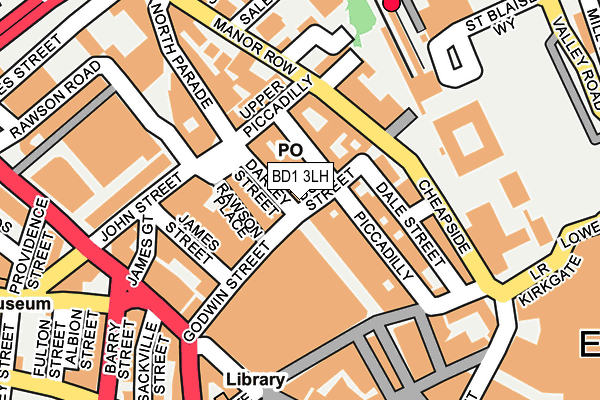 BD1 3LH map - OS OpenMap – Local (Ordnance Survey) BD1 3LH map - OS OpenMap – Local (Ordnance Survey)