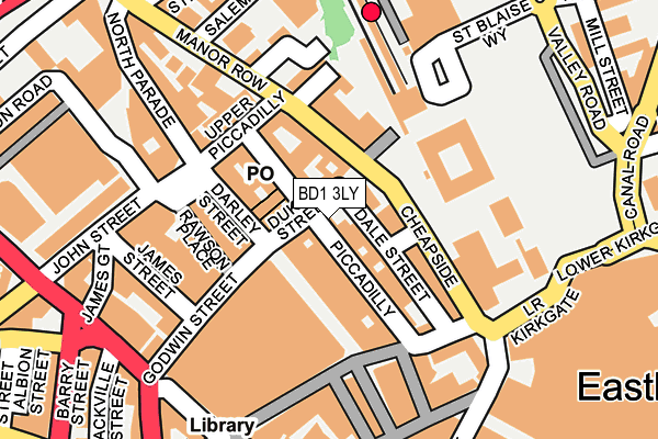 BD1 3LY map - OS OpenMap – Local (Ordnance Survey) BD1 3LY map - OS OpenMap – Local (Ordnance Survey)