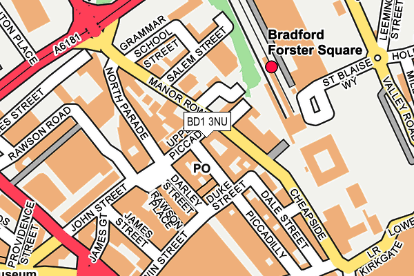BD1 3NU map - OS OpenMap – Local (Ordnance Survey) BD1 3NU map - OS OpenMap – Local (Ordnance Survey)