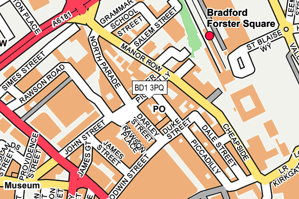 BD1 3PQ map - OS OpenMap – Local (Ordnance Survey) BD1 3PQ map - OS OpenMap – Local (Ordnance Survey)