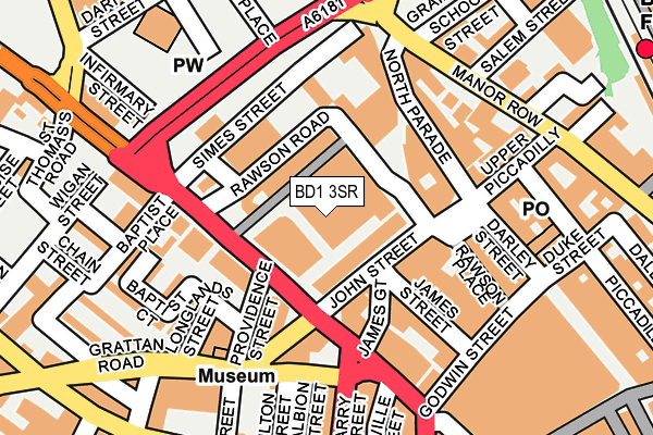 BD1 3SR map - OS OpenMap – Local (Ordnance Survey) BD1 3SR map - OS OpenMap – Local (Ordnance Survey)