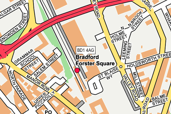 BD1 4AG map - OS OpenMap – Local (Ordnance Survey) BD1 4AG map - OS OpenMap – Local (Ordnance Survey)
