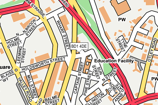 BD1 4DE map - OS OpenMap – Local (Ordnance Survey) BD1 4DE map - OS OpenMap – Local (Ordnance Survey)