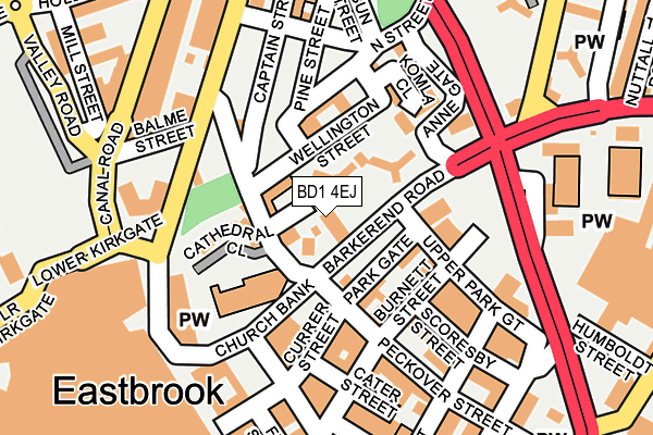 BD1 4EJ map - OS OpenMap – Local (Ordnance Survey) BD1 4EJ map - OS OpenMap – Local (Ordnance Survey)