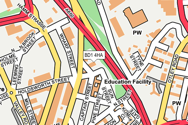 BD1 4HA map - OS OpenMap – Local (Ordnance Survey) BD1 4HA map - OS OpenMap – Local (Ordnance Survey)